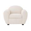 Contemporary art deco boucle cream armchair by Eichholtz