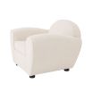 Contemporary art deco boucle cream armchair by Eichholtz