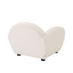 Contemporary art deco boucle cream armchair by Eichholtz