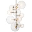 Nickel finish glass globe pendant light by Eichholtz