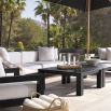 A chic contemporary black aluminium garden table