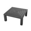A chic contemporary black aluminium garden table