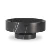 An elegant and sophisticated black marble bowl with contrasting white veining