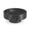 An elegant and sophisticated black marble bowl with contrasting white veining
