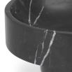 An elegant and sophisticated black marble bowl with contrasting white veining