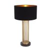 Luxurious Eichholtz antique brass table lamp with black marble base