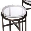 A stylish 2 piece set of side tables in a bronze finish by Eichholtz