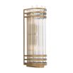 Luxurious antique brass and glass wall lamp