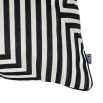 A luxurious black and white abstract geometric cushion