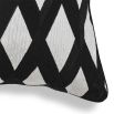 Luxury Eichholtz monochrome embroidered square cushion