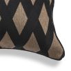 Luxurious Eichholtz black and gold patterned rectangular cushion