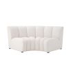 Luxurious corner sofa with fluting detail in Savona White