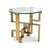 Gorgeous art deco inspired side table in brushed brass