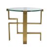 Gorgeous art deco inspired side table in brushed brass