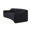 A stunning contemporary black boucle sofa