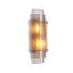 Gorgeous wall light made from hand blown glass with overlapping features.