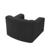 A sumptuous and sophisticated black boucle armchair