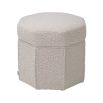A modern and glamorous boucle cream stool by Eichholtz 