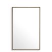 Striking and simple mirror with brass frame
