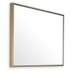 Striking and simple mirror with brass frame