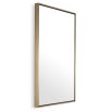 Striking and simple mirror with brass frame