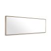 Sleek and contemporary design dressing mirror with brushed brass frame