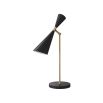 A stylish desk lamp by Eichholtz with an antique brass finish and honed black marble details