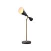 A stylish desk lamp by Eichholtz with an antique brass finish and honed black marble details