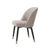 Set of 2 dining chairs upholstered in mademoiselle beige