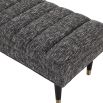A large contemporary cannon black ottoman bench by Eichholtz 