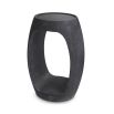 Mid-century modern style side table crafted from solid black marble