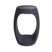 Mid-century modern style side table crafted from solid black marble