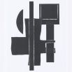 Pair of contemporary monochrome abstract prints by Eichholtz
