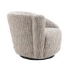 Luxurious left-facing swivel chair finished in Eichholtz's Mademoiselle Beige.