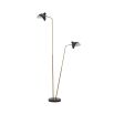Flexible floor lamp in an antiqued brass finish.