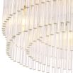 Art deco inspired ceiling lamp in a light brass finish.