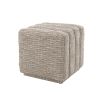 A chic stool by Eichholtz with stylish deep channel stitching and a beautiful beige upholstery 