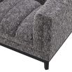 stunning grey upholstered seat with black legs