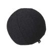 Small and subtle round pillow in a boucle black finish