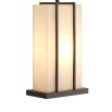 A contemporary table lamp with an alabaster base encased with a brass frame.