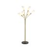 A fabulous six branched floor lamp in an antique brass and black marble