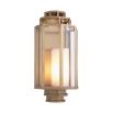 Stunning brushed brass lantern style wall lamp 