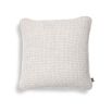 Small off-white cushion with a soft and textured feel.