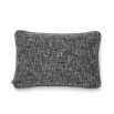 A rectangular cushion in a gorgeous Cambon black fabric