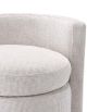 A gorgeous stool upholstered in a soft Lyssa Off-White fabric.