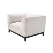 A chic armchair by Eichholtz with a Lyssa Off-White upholstery and black base