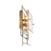 Illustrious geometric wall lamp with antique brass and hand-blown glass finish