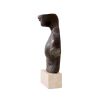 A statement torso sculpture by Eichholtz with an antique bronze finish and marble base