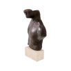 A statement torso sculpture by Eichholtz with an antique bronze finish and marble base