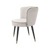 A luxury dining chair by Eichholtz with a retro design featuring a swivel seat and Lyssa Off-White upholstery